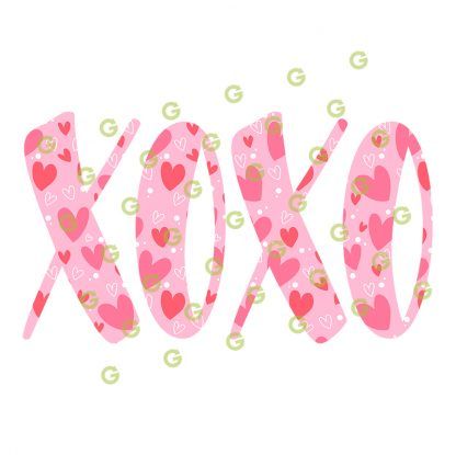 Hearts Pattern XOXO SVG, Pink hearts Svg, Kiss and Hugs SVG, Kiss Svg, Hug SVG, Print and Cut XOXO Svg, Sublimation Xoxo Svg