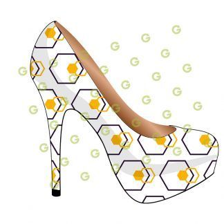 High Heel Shoe SVG, HoneyComb Pattern, Designer Shoe Svg, Fashion Shoe Svg, Stiletto Shoe Svg
