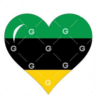 Jamaican Love Heart SVG