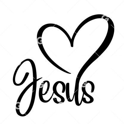 Jesus Heart Monogram SVG