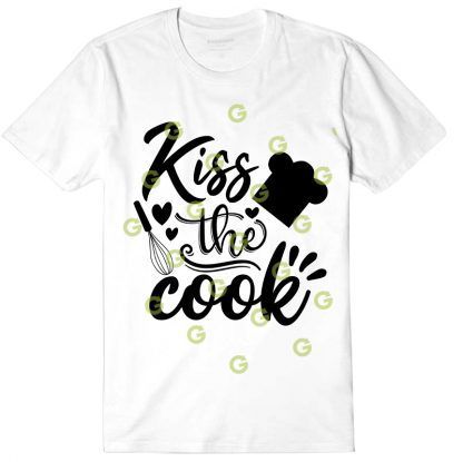 BBQ T-Shirt SVG, Dad T-Shirt SVG, Apron Design, Kiss The Cook SVG, Chefs Hat SVG, Whisk SVG, Funny BBQ Shirt, SVG Cut File, Cooking T-Shirt SVG