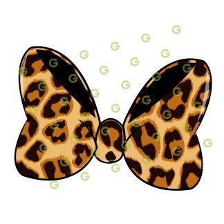 Hair Bow SVG, Leopard Pattern, Leopard Bow, Fashion Hair Bow, Designer Hair Bow, Bow Sticker Svg, Sublimation Bow, Print and Cut Bow, Bow Svg