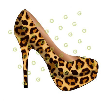 High Heel Shoe Svg, Leopard Pattern, Animal Pattern, Designer Shoe Svg, Fashion Shoe Svg, Stiletto Shoe Svg