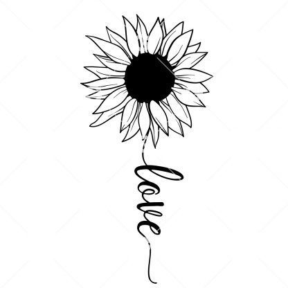 Love Sunflower SVG