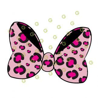 Hair Bow SVG, Pink Leopard, Pink Leopard Bow, Fashion Hair Bow, Designer Hair Bow, Bow Sticker Svg, Sublimation Bow, Print and Cut Bow, Bow Svg