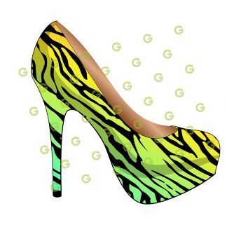 High Heel Shoe SVG, Rainbow Pattern, Tiger Pattern Svg, Animal Pattern, Designer Shoe Svg, Fashion Shoe Svg, Stiletto Shoe Svg