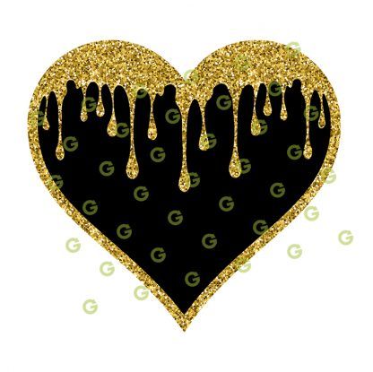 Dripping Heart SVG, Gold Glitter, Love Heart Svg, Valentines Day Svg, Drip Design Svg, Fashion Heart, Designer Heart, Valentines Heart, Drip Heart