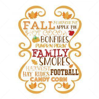Thanksgiving Family Fall Sign SVG