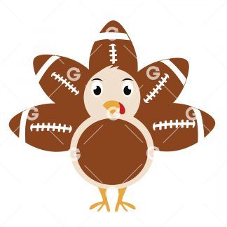 Thanksgiving Football Turkey SVG