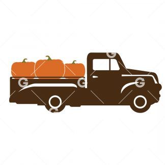 Thanksgiving Pumpkin Farm Truck SVG