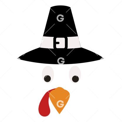 Thanksgiving Turkey Face SVG