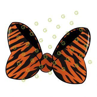 Hair Bow SVG, Tiger Pattern, Tiger Bow, Fashion Hair Bow, Designer Hair Bow, Bow Sticker Svg, Sublimation Bow, Print and Cut Bow, Bow Svg