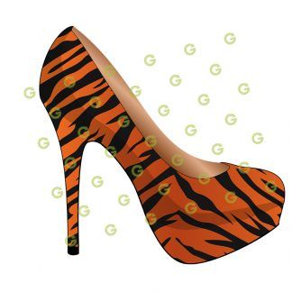 High Heel Shoe SVG, Tiger Pattern, Animal Pattern, , Designer Shoe Svg, Fashion Shoe Svg, Stiletto Shoe Svg
