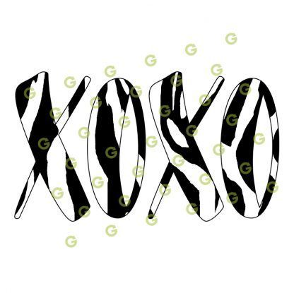 Zebra Pattern XOXO SVG, Animal Pattern Svg, Kiss and Hugs SVG, Kiss Svg, Hug SVG, Print and Cut XOXO Svg, Sublimation Xoxo Svg