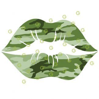 Green Camo Lips SVG, Kiss Lips SVG, Sexy Lips SVG, Kissing Lips SVG, Makeup Lips SVG, Sublimation Lips SVG, T-Shirt Lips SVG, Mouth Lips SVG