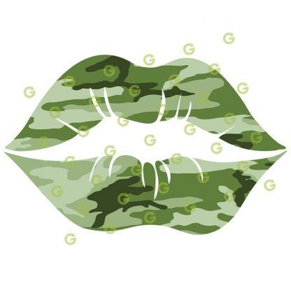 Green Camo Lips SVG, Kiss Lips SVG, Sexy Lips SVG, Kissing Lips SVG, Makeup Lips SVG, Sublimation Lips SVG, T-Shirt Lips SVG, Mouth Lips SVG