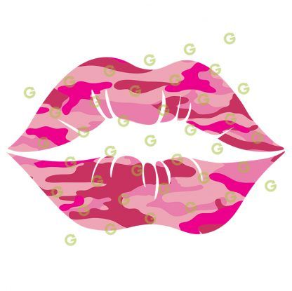 Pink Camo Lips SVG, Kiss Lips SVG, Sexy Lips SVG, Kissing Lips SVG, Makeup Lips SVG, Sublimation Lips SVG, T-Shirt Lips SVG, Mouth Lips SVG