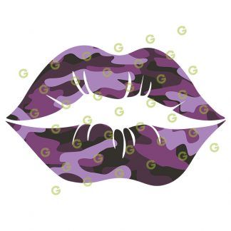 Purple Camo Lips SVG, Kiss Lips SVG, Sexy Lips SVG, Kissing Lips SVG, Makeup Lips SVG, Sublimation Lips SVG, T-Shirt Lips SVG, Mouth Lips SVG