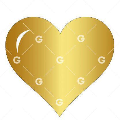 Golden Love Heart SVG