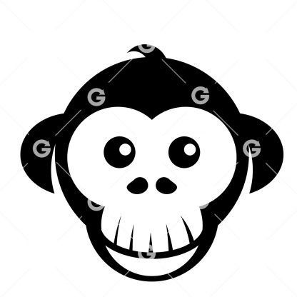 Monkey Head SVG