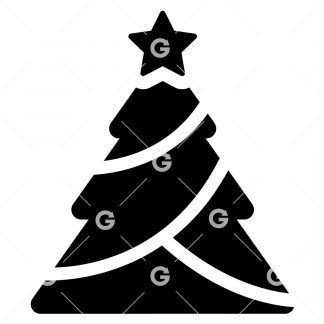 Abstract Christmas Festive Tree SVG
