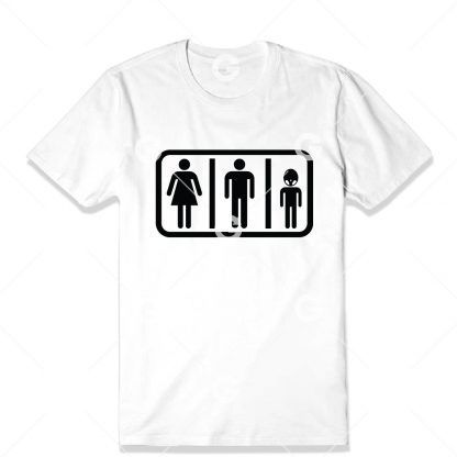 Alien, Men’s, Women’s, Bathroom T-Shirt SVG