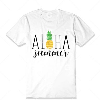 Aloha Summer with Pineapple T-Shirt SVG