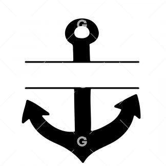 Boat Anchor Monogram SVG