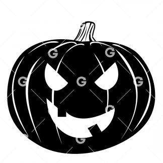 Angry Halloween Jack O Lantern SVG
