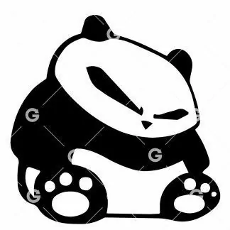 Angry Panda Bear SVG