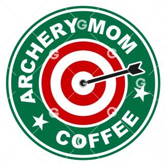 Archery Mom Coffee with Target SVG