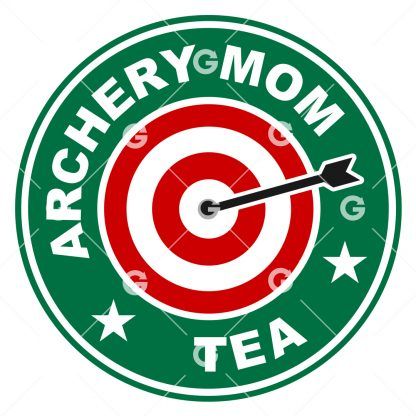 Archery Mom Tea with Target SVG