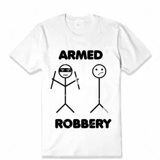 Armed Robbery Stickman T-Shirt SVG