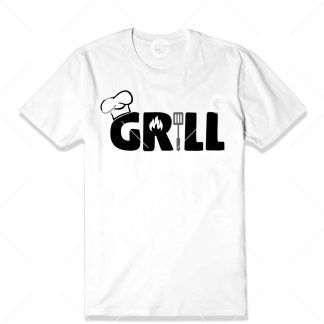 Grill Chefs Hat BBQ T-Shirt SVG