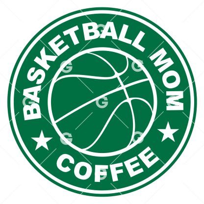 Basketball Mom Coffee with Ball SVG