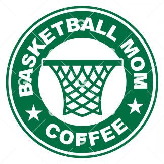 Basketball Mom Coffee with Net SVG