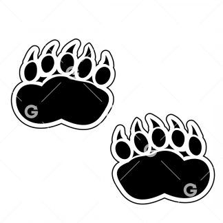 Bear Paw Prints SVG