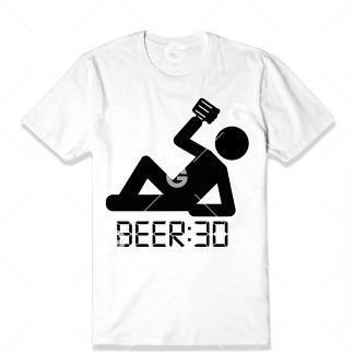 Beer:30 Stickman T-Shirt SVG