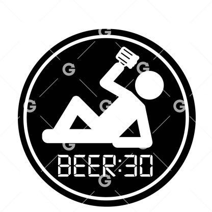 Beer:30 Stickman Decal SVG