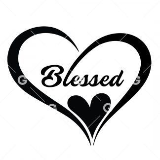 Blessed Heart Design SVG