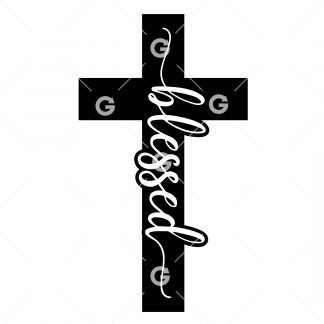 Blessed Large Cross SVG