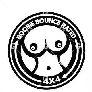 Boobie Bounce Rated 4×4 Decal SVG