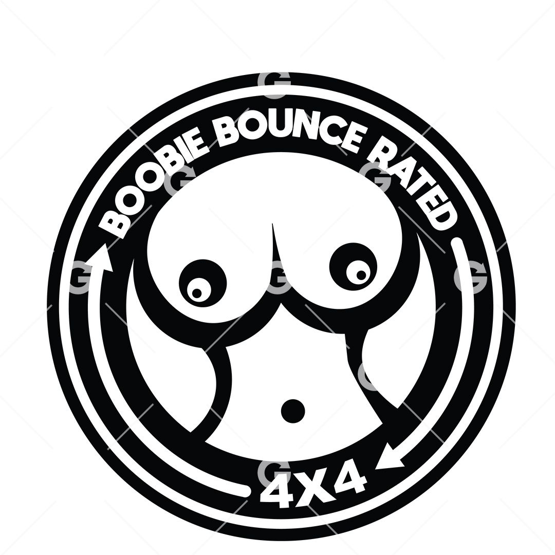 Boobie Bounce Rated 4x4 Decal SVG