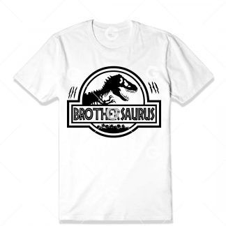 Brother Saurus Dinosaur T-Rex T-Shirt SVG