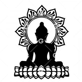 Buddha Meditation Statue SVG