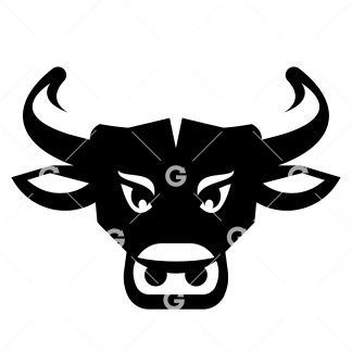 Bull Head With Horns SVG