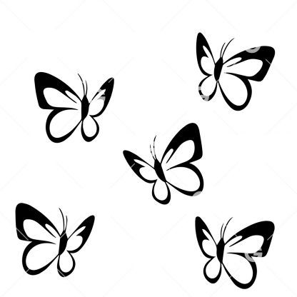 Flying Butterflies SVG