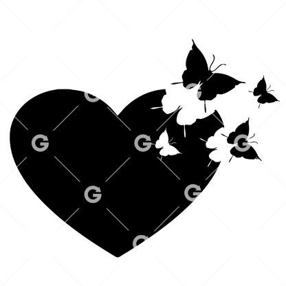 Butterfly Heart SVG