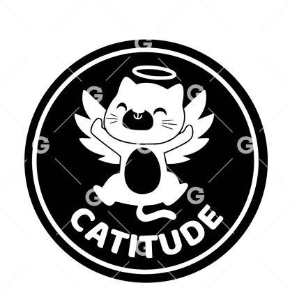 Catitude (Gratitude) Decal SVG