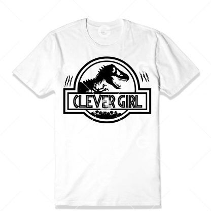 Clever Girl Dinosaur T-Shirt SVG